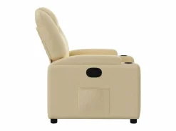 vidaxl Sillón reclinable de tela Crema Hot