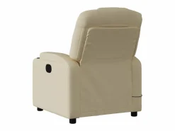 vidaxl Sillón reclinable de tela Crema Hot