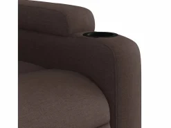 vidaxl Sillón Relax|Sillón reclinable de tela marrón oscuro