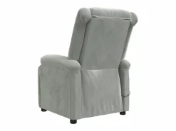 Sillón reclinable eléctrico de terciopelo claro^vidaxl Clearance