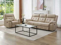 Vente-unique Sillón Relax|Sillón reclinable eléctrico de microfibra ORTIANO