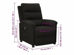 Sillón reclinable eléctrico de tela^vidaxl New