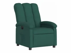 vidaxl Sillón reclinable eléctrico tela oscuro Verde Online