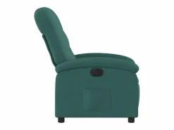 vidaxl Sillón reclinable eléctrico tela oscuro Verde Online