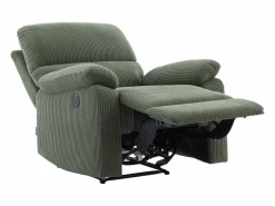 Vente-unique Sillón reclinable eléctrico de terciopelo LUNANO Verde Discount