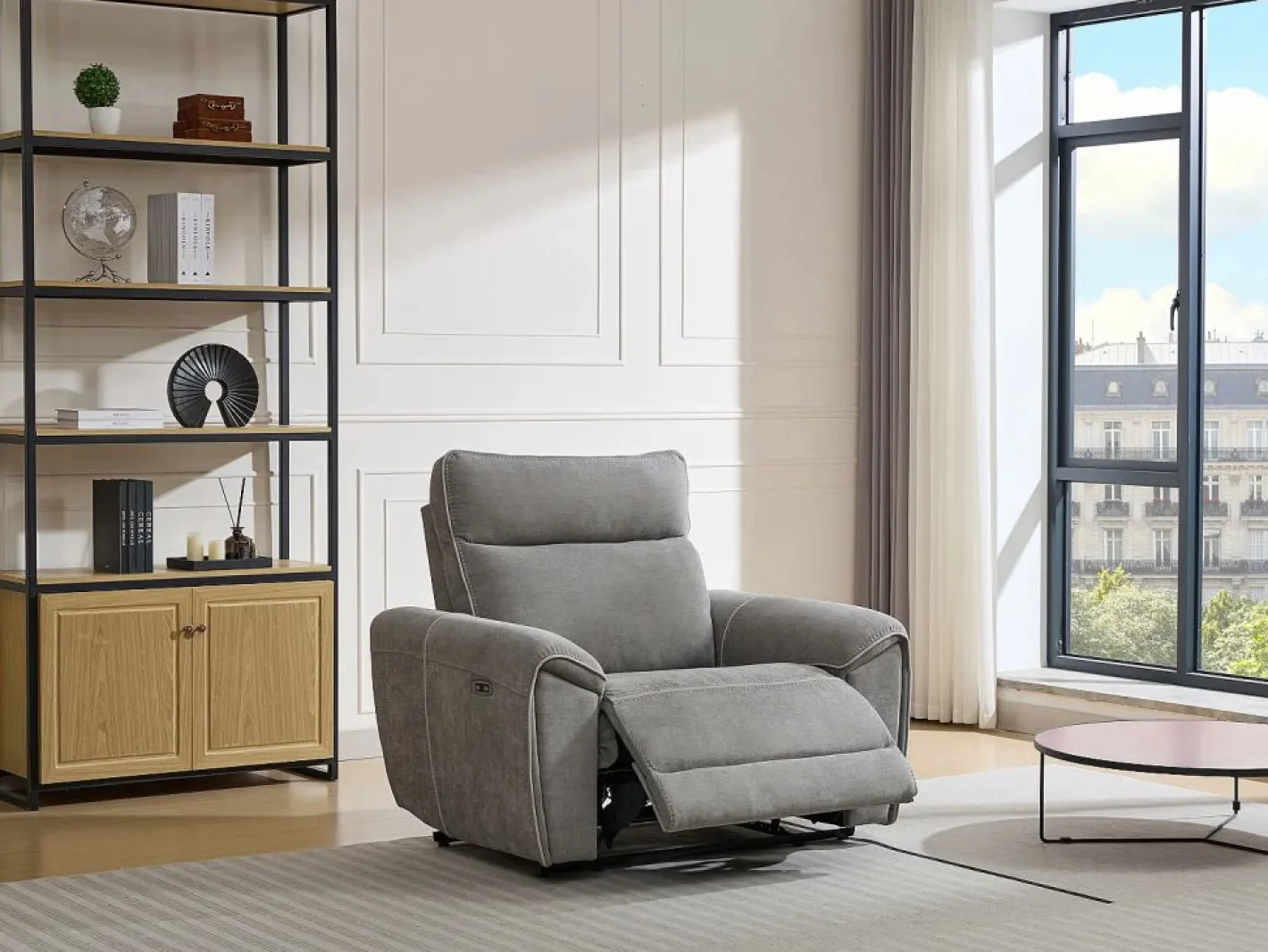 Sillón reclinable eléctrico de tela DJARALO^Vente-unique Outlet