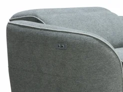 Vente-unique Sillón Relax|Sillón reclinable eléctrico de tela jaspeado OZARTO
