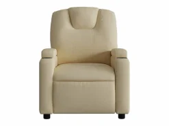 vidaxl Sillón reclinable eléctrico de tela Crema