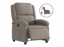 vidaxl Sillón Relax|Sillón reclinable eléctrico tela gris taupé