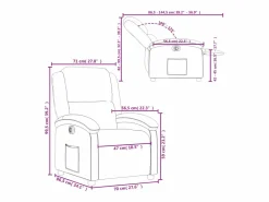 vidaxl Sillón Relax|Sillón reclinable eléctrico tela gris taupé