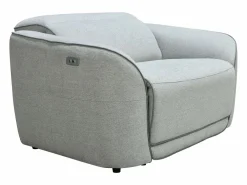 Vente-unique Sillón reclinable eléctrico de tela OZARTO Gris claro Best