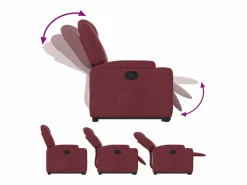 vidaxl Sillón Relax|Sillón reclinable elevable tela tinto