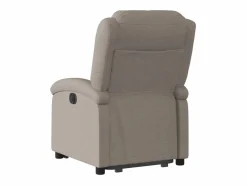 Sillón reclinable elevable tela gris taupe^vidaxl Hot
