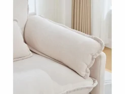 Conjunto Sofá Y Sillón|Sillón reclinable individual con otomana - Sillón lounge de chenilla con respaldo alto - Integración de bolsillos laterales