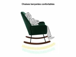 Sillón reclinable tapizado en terciopelo con soporte lumbar, ideal para sala de estar y dormitorio infantil, color Verde Clearance
