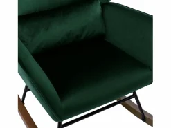 Sillón reclinable tapizado en terciopelo con soporte lumbar, ideal para sala de estar y dormitorio infantil, color Verde Clearance