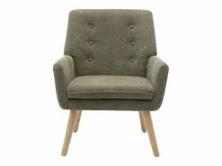 Vente-unique Sillón recto de tela estilo escandinavo SERINO Verde