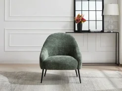 Vente-unique Sillón|Sillón recto en tela texturizada color RIBEDI