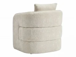 Vente-unique Sillón|Sillón redondeado de tela jaspeada color LANITO