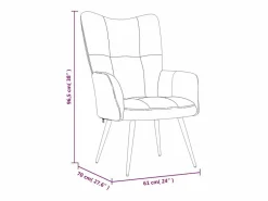 Sillón relajante con taburete de terciopelo mostaza^vidaxl Online