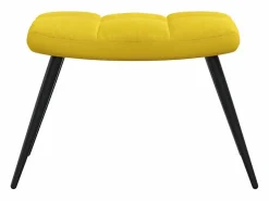 Sillón relajante con taburete de terciopelo mostaza^vidaxl Online