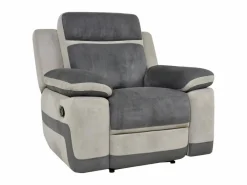 Vente-unique Sillón Relax|Sillón relax de microfibra TALCA - Antracita y gris claro