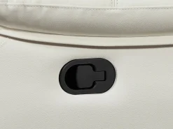 Vente-unique Sillón relax de piel estilo contemporáneo VINETA Blanco Clearance
