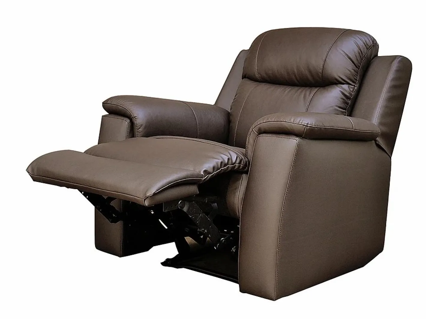 Vente-unique Sillón relax de piel de becerro en color marrón EVASION Marru00f3n Sale