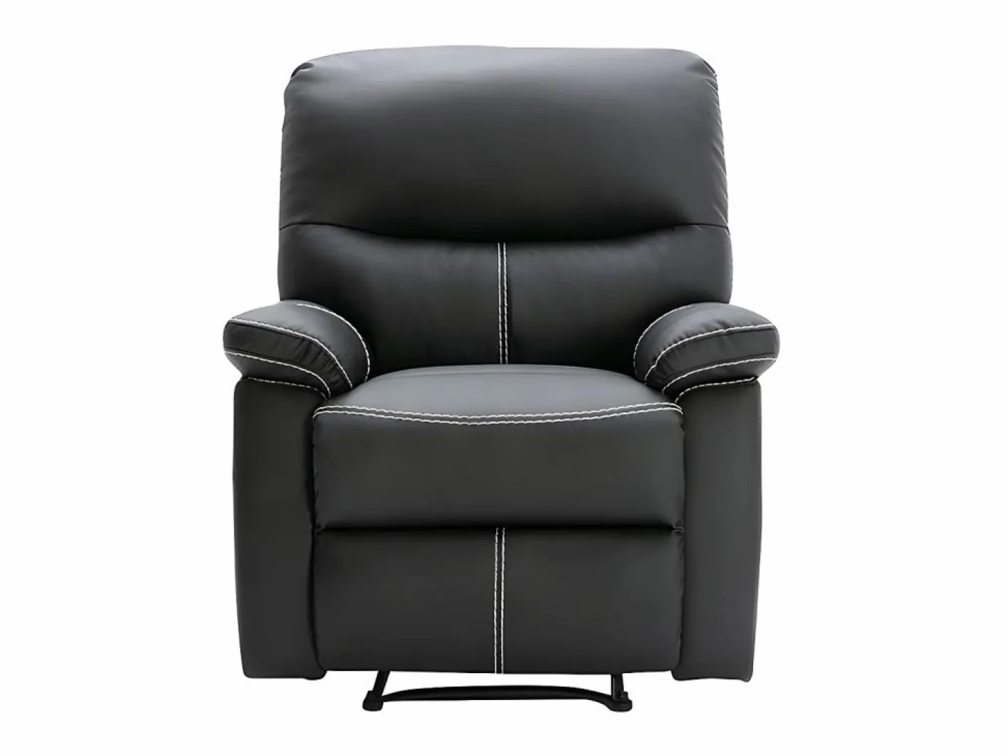 Sillón relax de piel sintética negra 5 niveles de inclinación CANBY^Vente-unique Hot