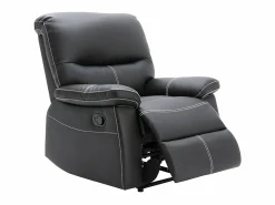 Sillón relax de piel sintética negra 5 niveles de inclinación CANBY^Vente-unique Hot