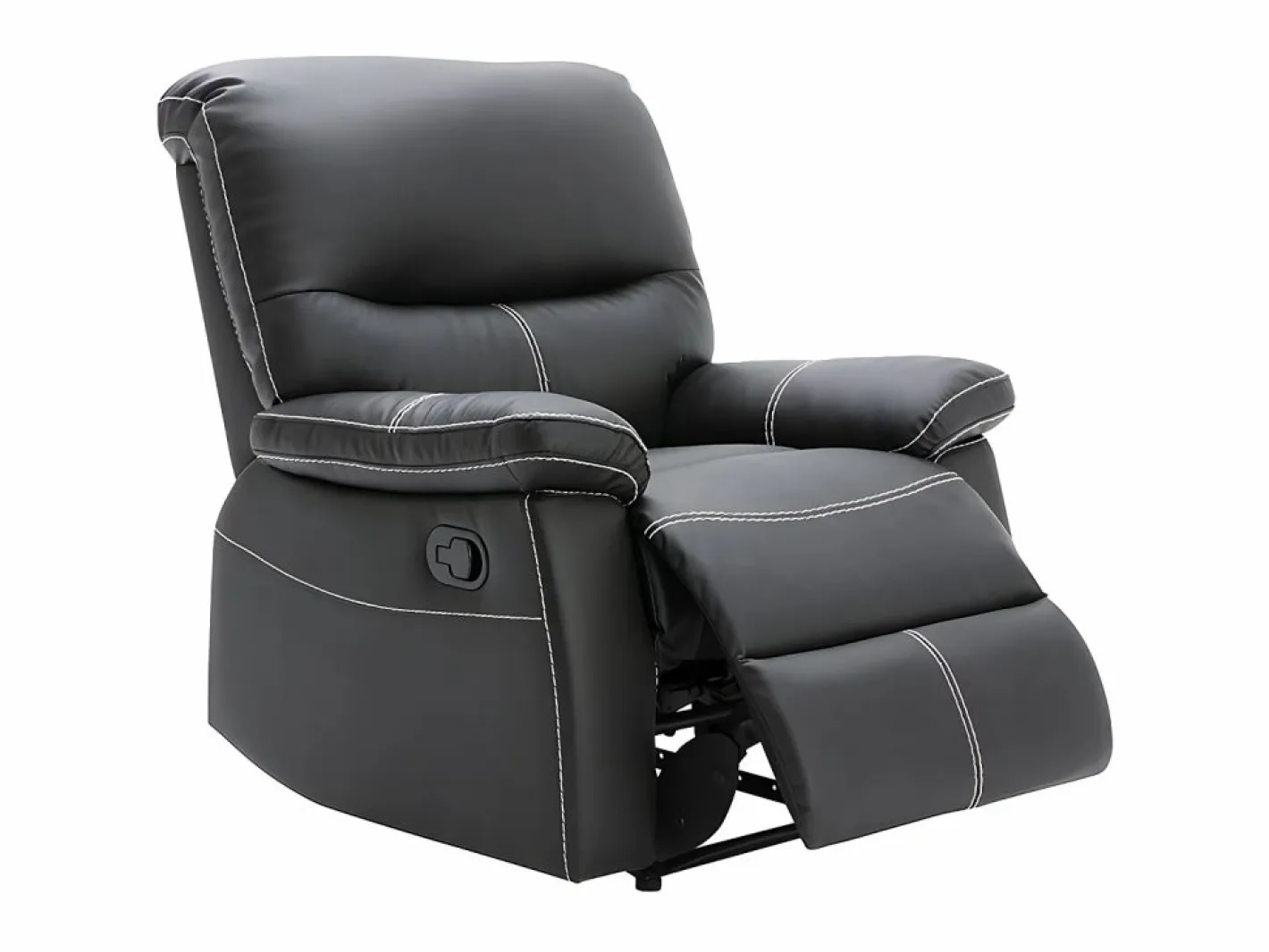 Sillón relax de piel sintética negra 5 niveles de inclinación CANBY^Vente-unique Hot