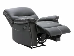 Sillón relax de piel sintética negra 5 niveles de inclinación CANBY^Vente-unique Hot