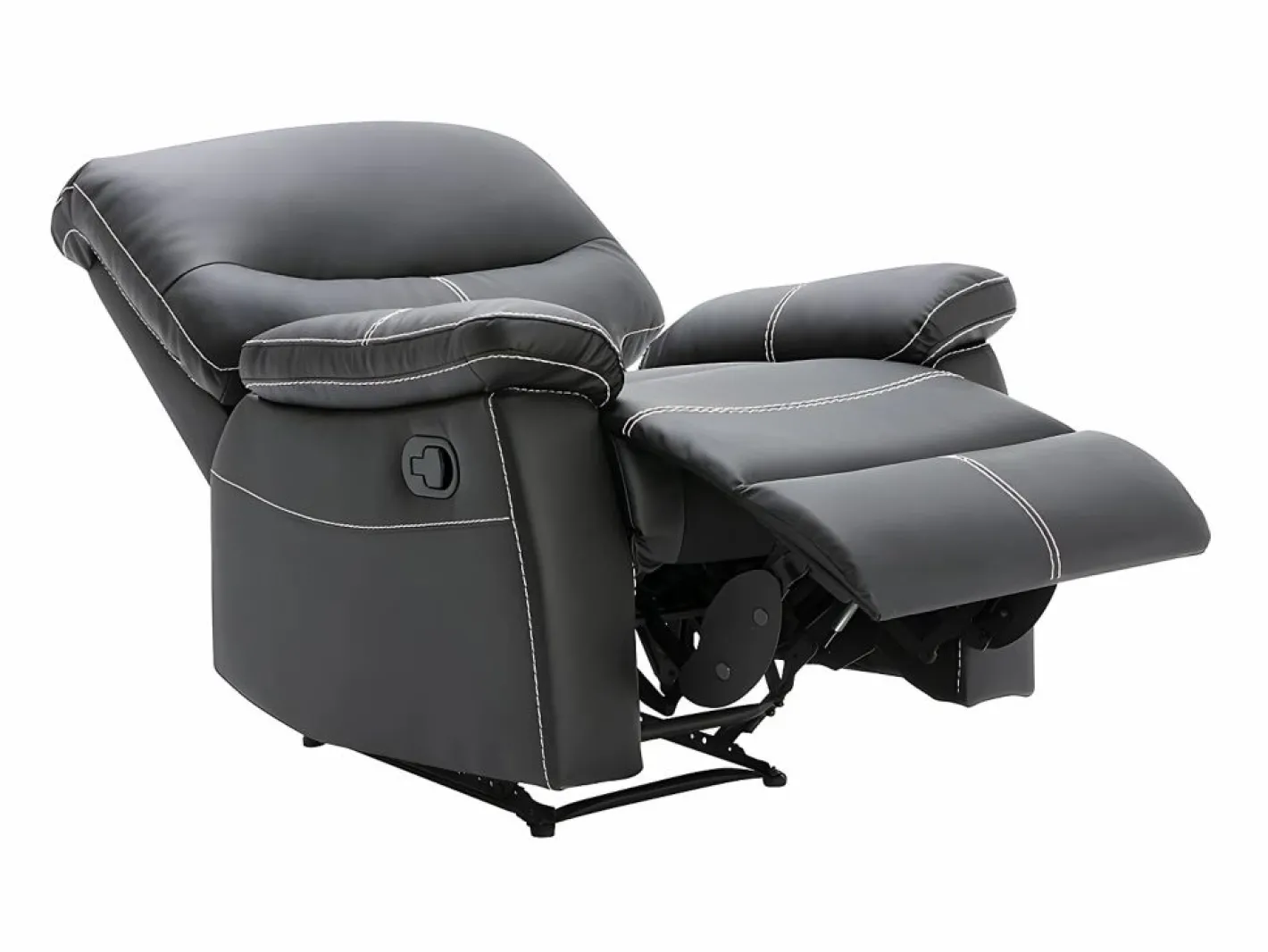 Sillón relax de piel sintética negra 5 niveles de inclinación CANBY^Vente-unique Hot