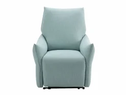 Sillón relax eléctrico de tela azul claro estilo contemporáneo MODOC^Vente-unique Online