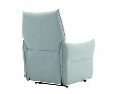Sillón relax eléctrico de tela azul claro estilo contemporáneo MODOC^Vente-unique Online