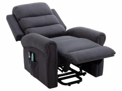 Vente-unique Sillón De Masaje|Sillón relax eléctrico de tela antracita LOVARI