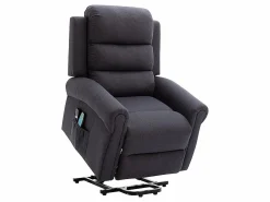 Vente-unique Sillón De Masaje|Sillón relax eléctrico de tela antracita LOVARI