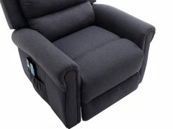 Vente-unique Sillón De Masaje|Sillón relax eléctrico de tela antracita LOVARI