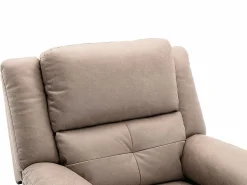 Vente-unique Sillón relax eléctrico de tela gris con 1 puerto USB DOLENE Topo Sale