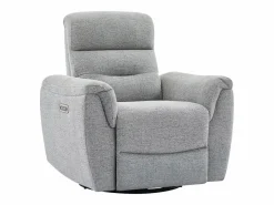 Vente-unique Sillón relax eléctrico eléctrico de tejido texturizado BREVIO Gris Hot