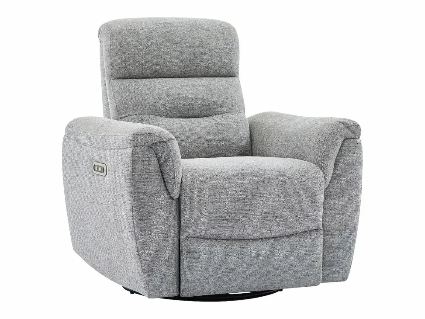 Vente-unique Sillón relax eléctrico eléctrico de tejido texturizado BREVIO Gris Hot