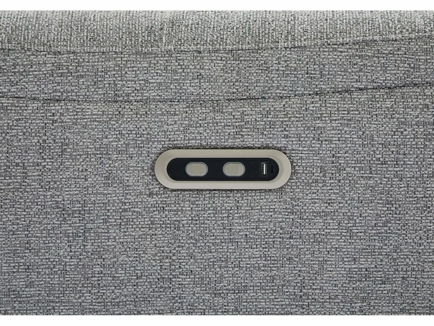 Vente-unique Sillón relax eléctrico eléctrico de tejido texturizado BREVIO Gris Hot