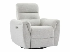 Vente-unique Sillón relax eléctrico en tejido texturo BREVIO Gris claro New