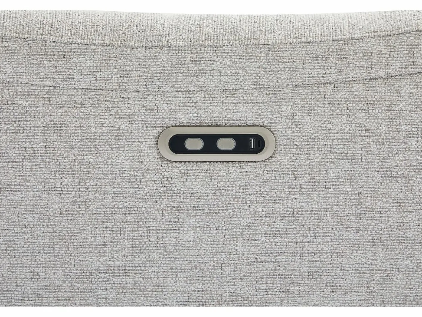 Vente-unique Sillón relax eléctrico en tejido texturo BREVIO Gris claro New