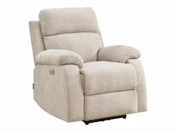 Vente-unique Sillón relax eléctrico masajeador en chenilla KOCENI Beige Online