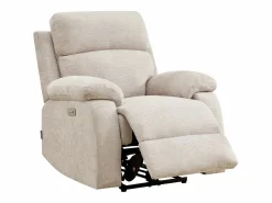 Vente-unique Sillón relax eléctrico masajeador en chenilla KOCENI Beige Online