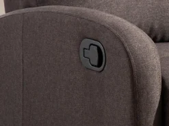 Vente-unique Sillón relax manual de tela color marrón ISAO Barato Marru00f3n chocolate Online