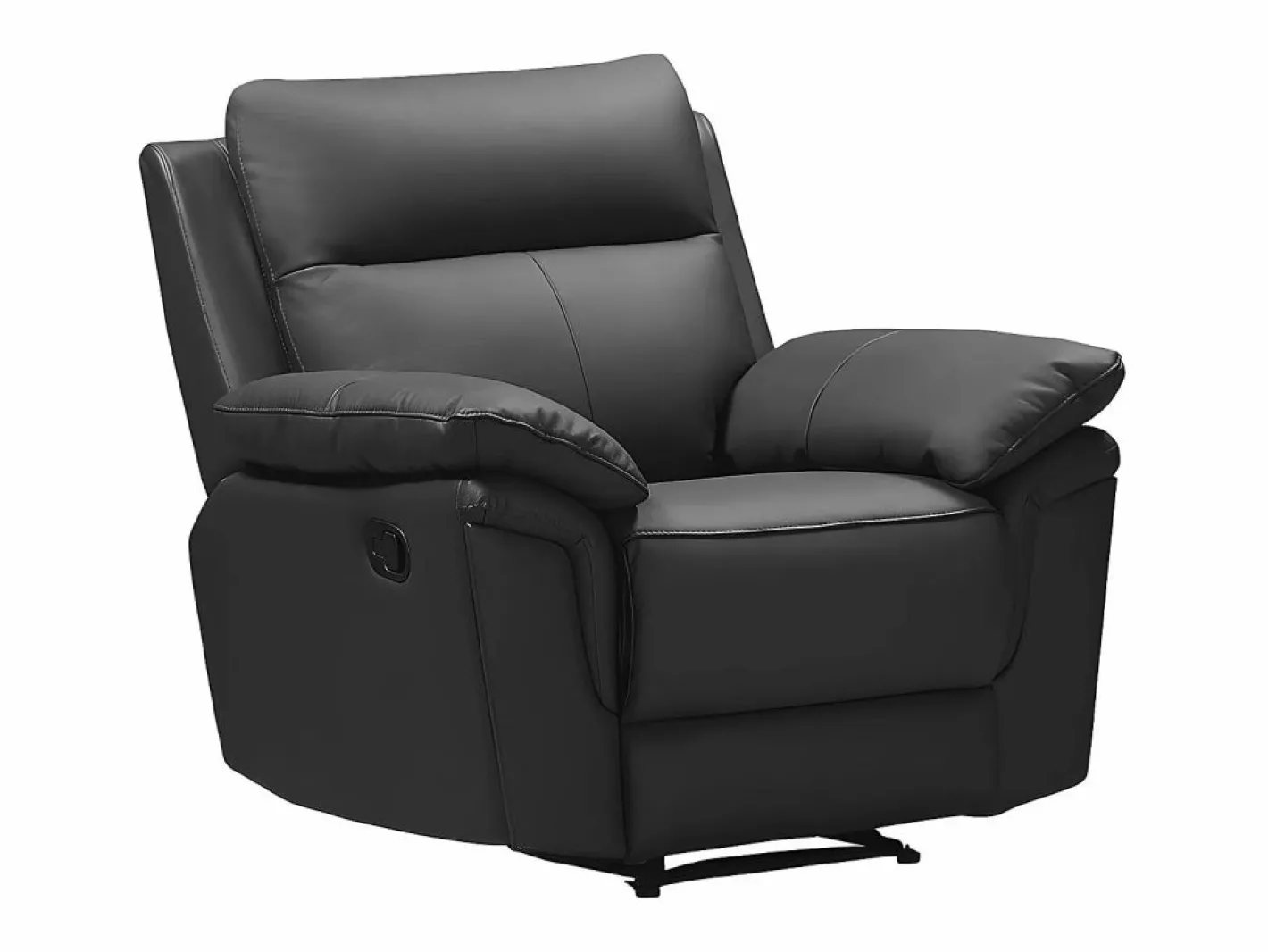 Vente-unique Sillón De Piel|Sillón Relax|Sillón relax mecánico de piel de búfalo PAKITA