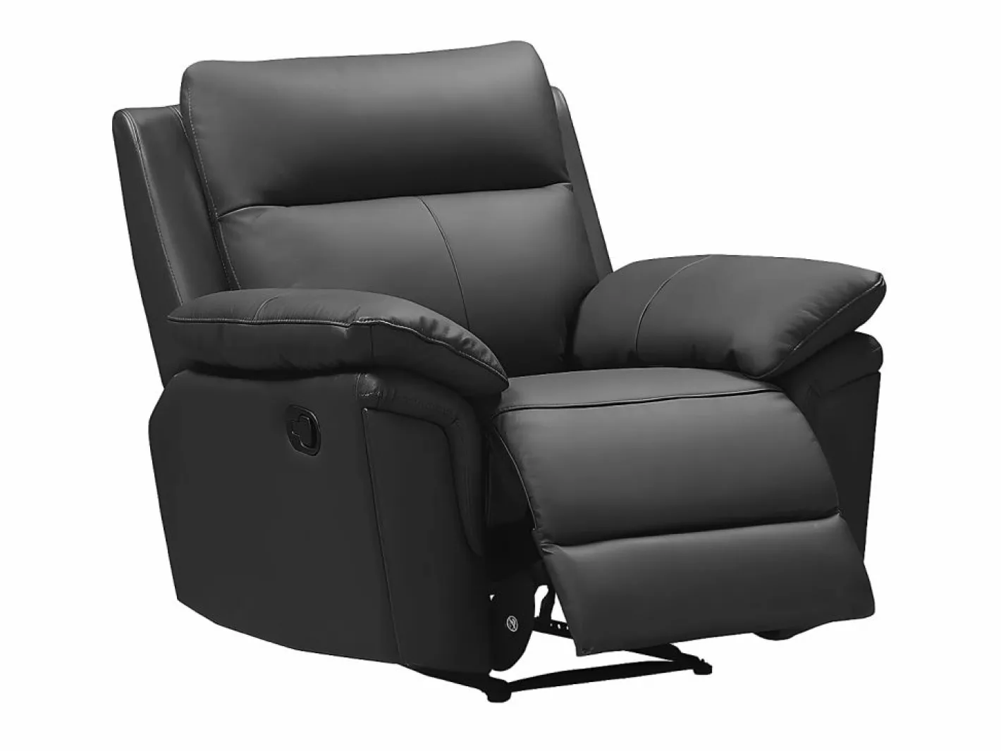 Vente-unique Sillón De Piel|Sillón Relax|Sillón relax mecánico de piel de búfalo PAKITA