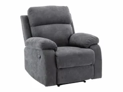 Sillón relax mecánico de tela antracita TOLZANO patas metal^Vente-unique Discount